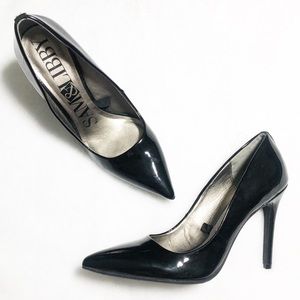 Sam & Libby Black Patent Pumps Heels Size 9